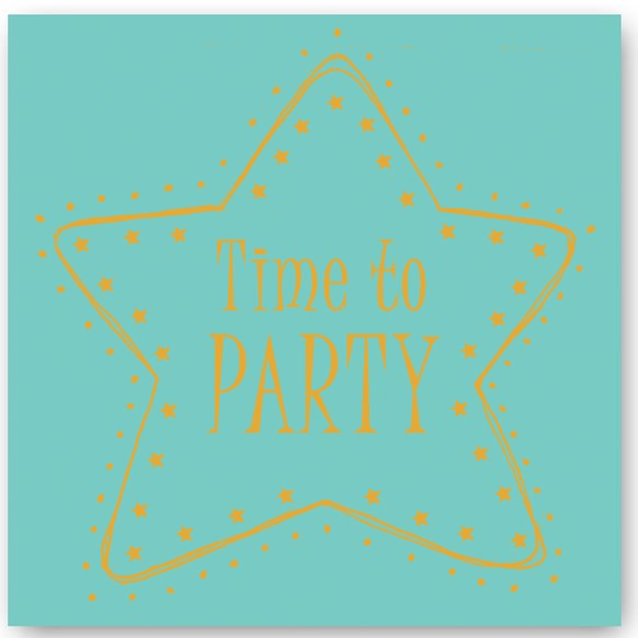time,to,party,card,fizz,foiling,occasions,gift,happy,note,glitter,party,friends,home,UK,England