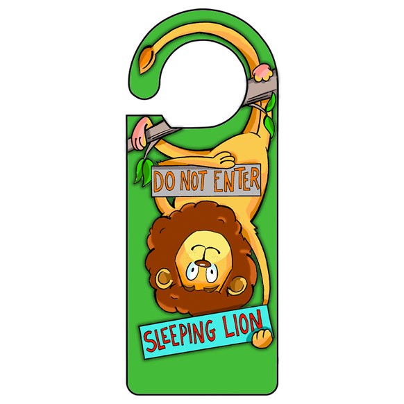 Sleeping Lion Door Hanger