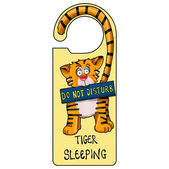 Tiger Sleeping Door Hanger