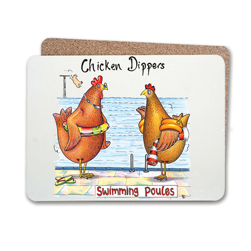 chicken,dippers,swimming,poules,pool,chickens,table,mat,gift,house,tablemats