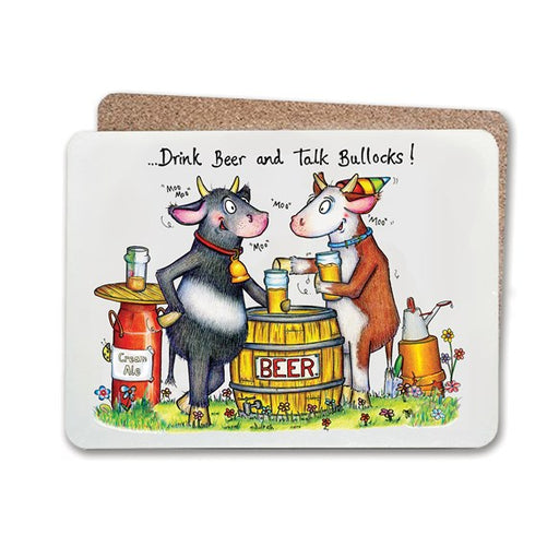 talk,bullocks,cow,bull,beer,alcohol,humour,table,mat,gift,house,tablemats
