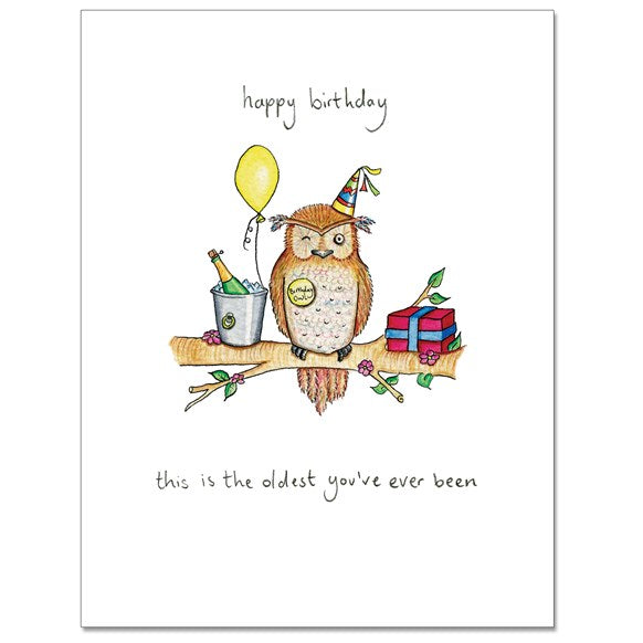 greeting,card,greetings,cards,happy,birthday,old,owl,age,friend,note,party,cockadoodle,UK,England